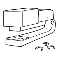 cartoon office stapler