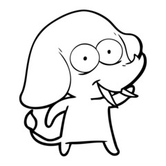 happy cartoon elephant