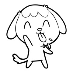 Obraz premium cute cartoon dog