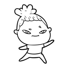 cartoon woman