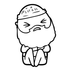 cartoon man with beard