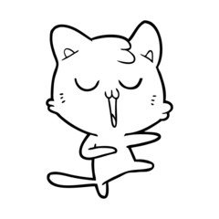 cartoon cat singing