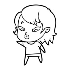 cute cartoon vampire girl