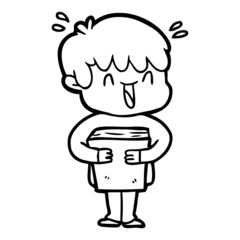 cartoon laughing boy