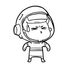 Obraz na płótnie Canvas cartoon stressed astronaut