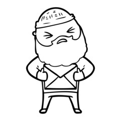 cartoon man with beard