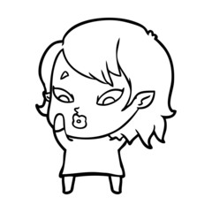 cute cartoon vampire girl