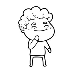 cartoon friendly man