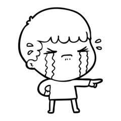 cartoon man crying