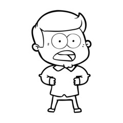 Obraz premium cartoon shocked man