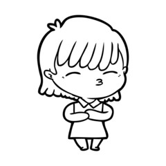 Obraz premium cartoon woman