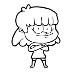 cartoon smiling woman