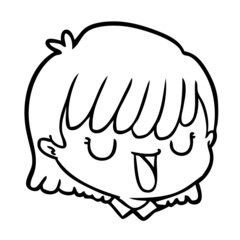 cartoon female face