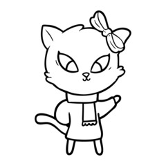 Obraz premium cartoon cat