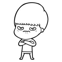 Obraz premium cartoon angry boy