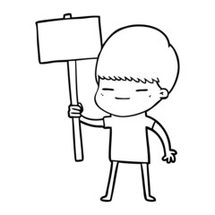 cartoon smug boy