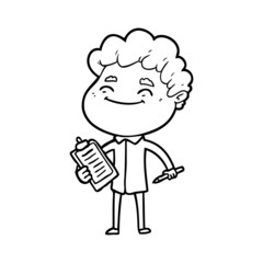 Obraz premium cartoon friendly man