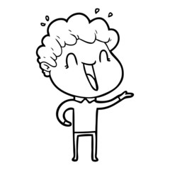 cartoon happy man