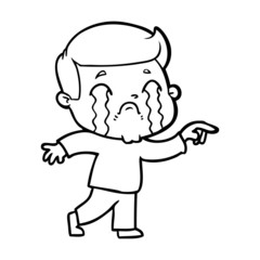 cartoon man crying