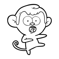 cartoon shocked monkey