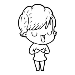 cartoon woman talking