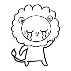 crying cartoon lion