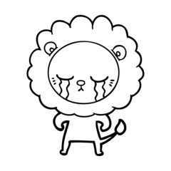 crying cartoon lion