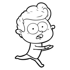 cartoon staring man