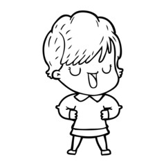 cartoon woman talking