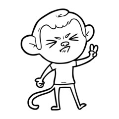 cartoon angry monkey