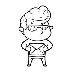 cartoon cool guy