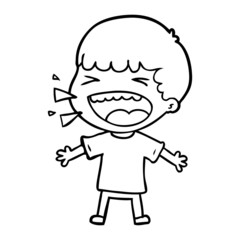 cartoon laughing man