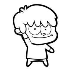 happy cartoon man