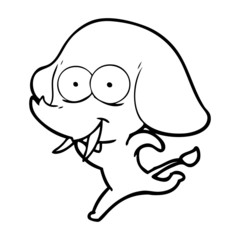 happy cartoon elephant