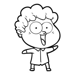 Fototapeta premium cartoon happy man