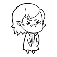 annoyed cartoon vampire girl