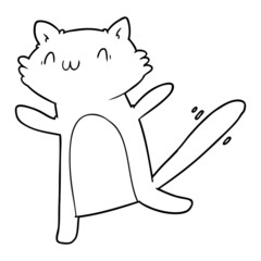 cartoon dancing cat