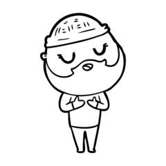 cartoon man with beard