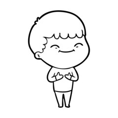 cartoon happy boy