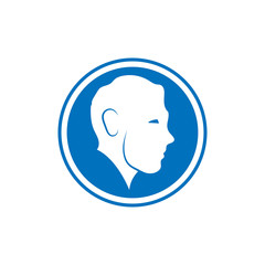 Human face logo concept