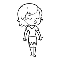 cute cartoon vampire girl