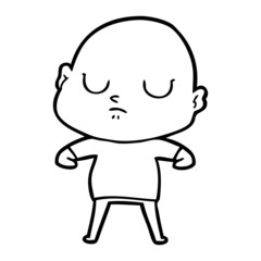 cartoon bald man