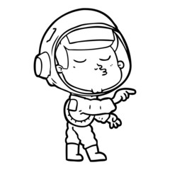 Obraz premium cartoon confident astronaut