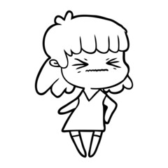 cartoon angry girl