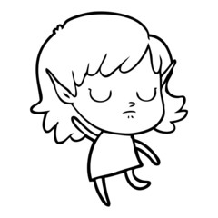 cartoon elf girl