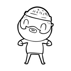 cartoon bearded man