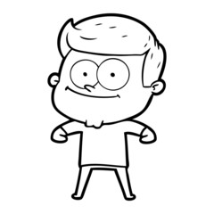 Obraz premium cartoon happy man