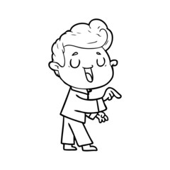happy cartoon man