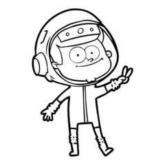 happy astronaut cartoon