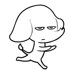 annoyed cartoon elephant